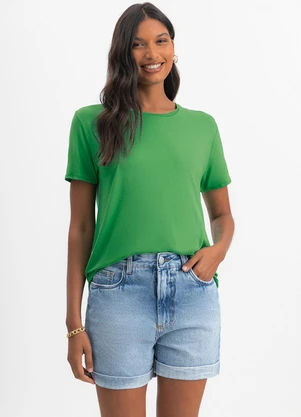 Essendi - Blusa Feminina em Malha Viscose Verde - ESSENDI