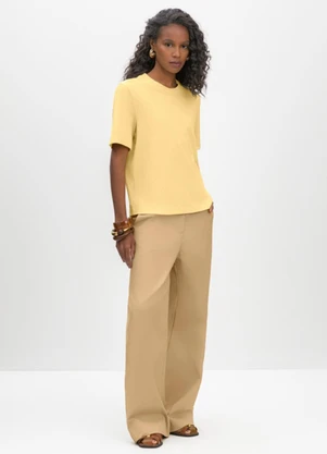 Essendi - Blusa Feminina em Meia Malha Amarelo - ESSENDI