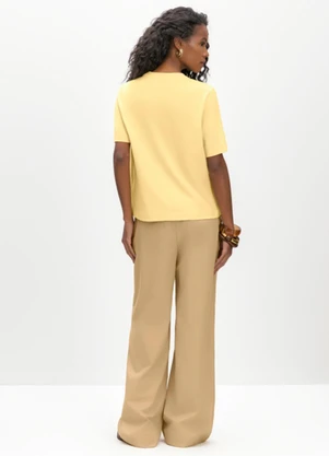 Essendi - Blusa Feminina em Meia Malha Amarelo - ESSENDI