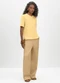 Essendi - Blusa Feminina em Meia Malha Verde - variação: Amarelo