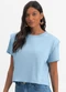 Essendi - Blusa Feminina em Meia Malha Rosa - variação: Azul