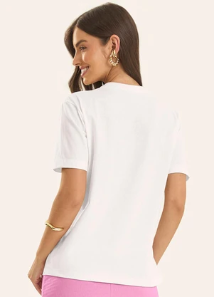 Rovitex - Blusa Feminina em Meia Malha Bege - ROVITEX