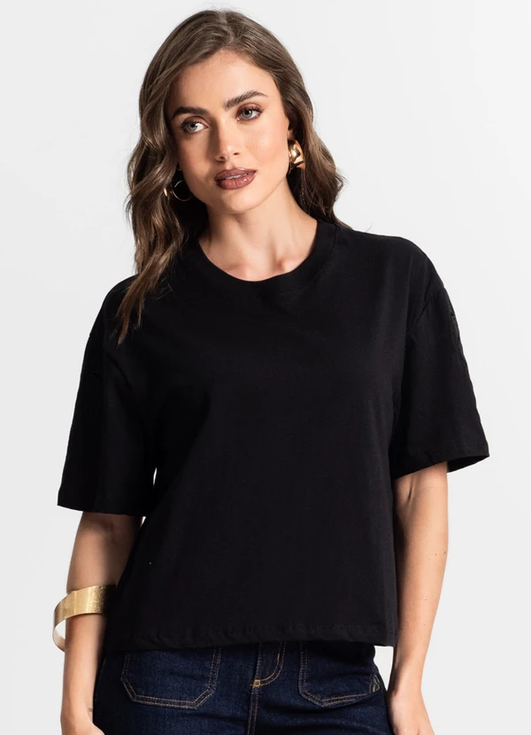 Endless - Blusa Feminina em Meia Malha Preto