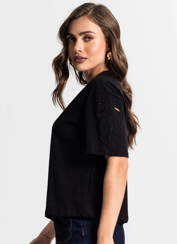 Endless - Blusa Feminina em Meia Malha Preto 4