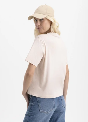Essendi - Blusa Feminina em Meia Malha Estampada Natural - ESSENDI