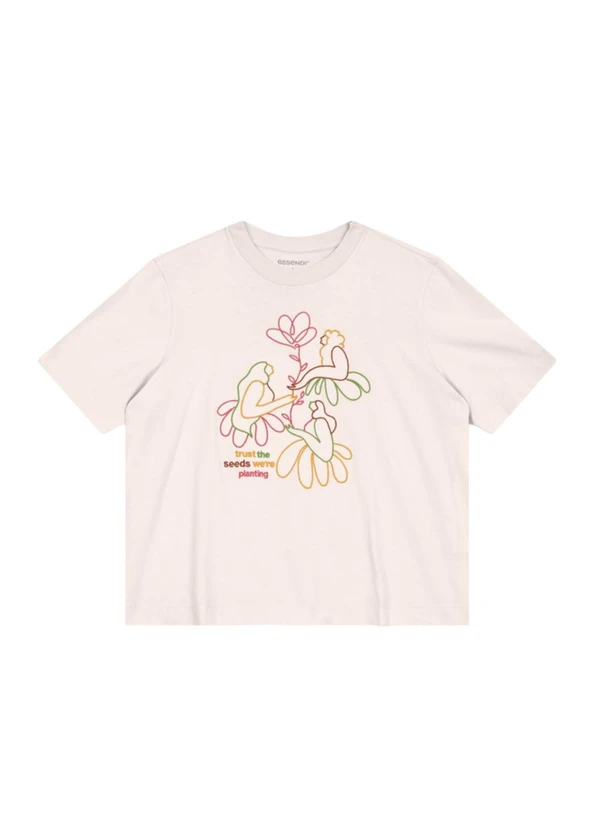 Essendi - Blusa Feminina em Meia Malha Estampada Natural 3