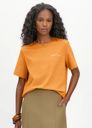Essendi - Blusa Feminina em Meia Malha Laranja - ESSENDI