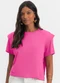 Essendi - Blusa Feminina em Meia Malha Rosa - variação: Rosa
