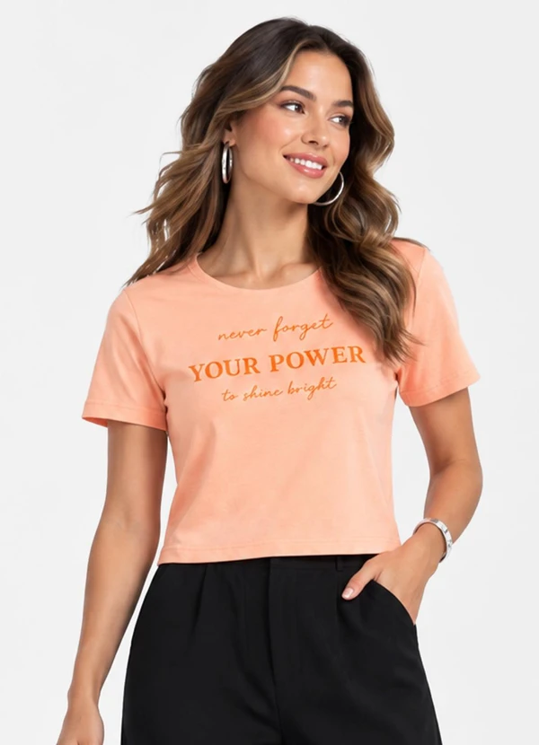 Infinita Cor - Blusa Feminina em Meia Malha Rosa