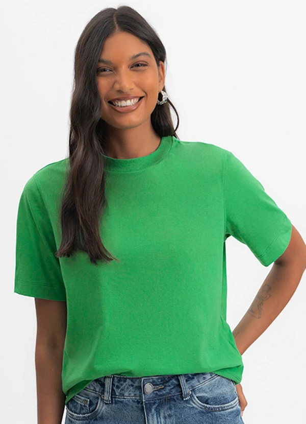 Essendi - Blusa Feminina em Meia Malha Verde