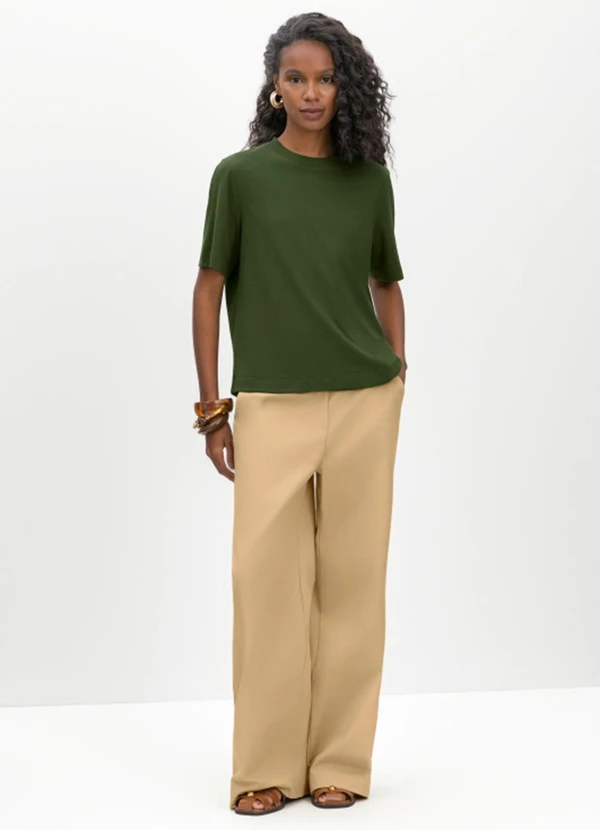 Essendi - Blusa Feminina em Meia Malha Verde