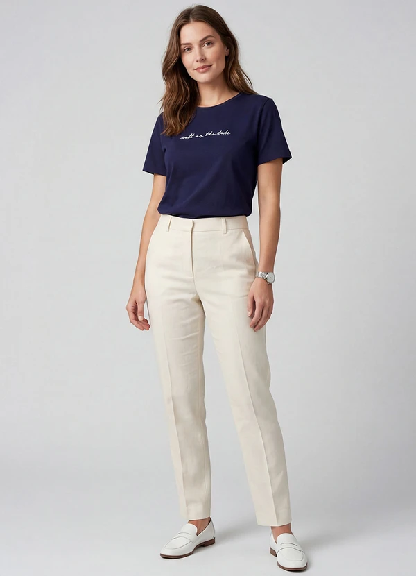 Infinita Cor - Blusa Feminina em Molecotton Viscose Azul 3