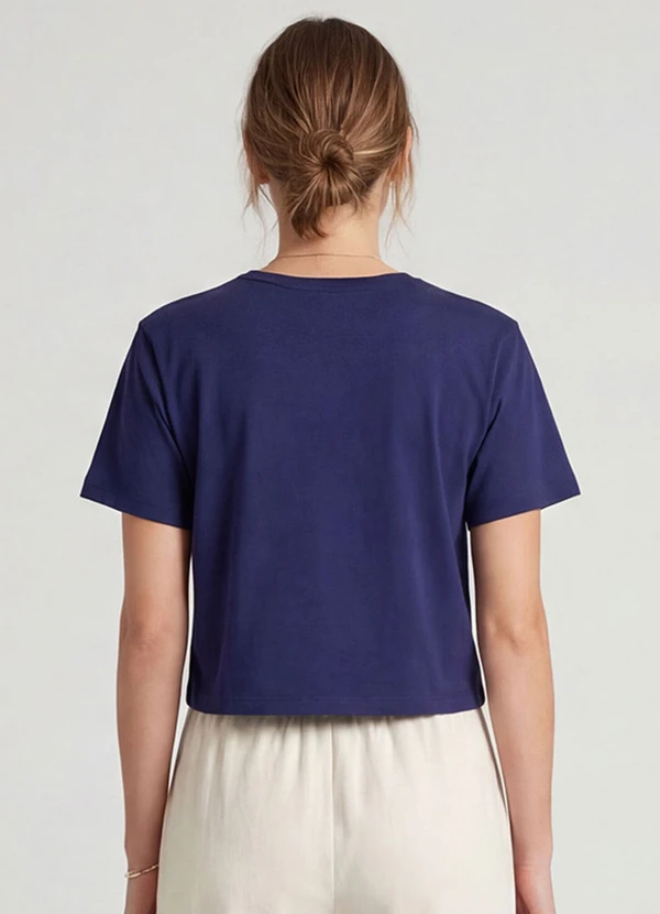 Infinita Cor - Blusa Feminina em Molecotton Viscose Azul 2