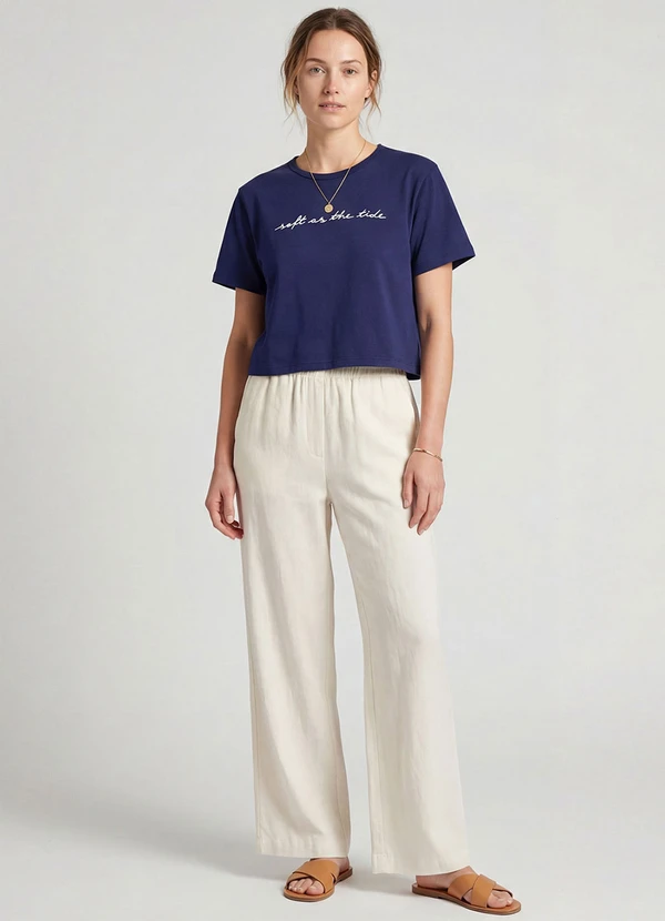 Infinita Cor - Blusa Feminina em Molecotton Viscose Azul 3