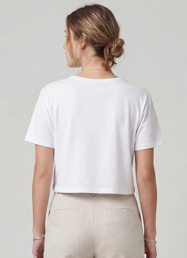 Infinita Cor - Blusa Feminina em Molecotton Viscose Branco 2