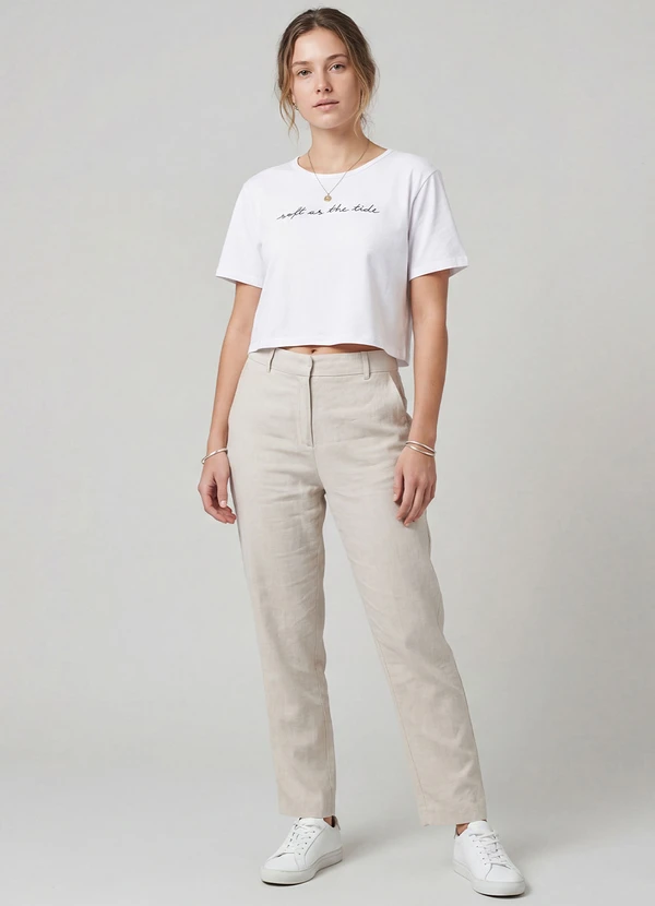 Infinita Cor - Blusa Feminina em Molecotton Viscose Branco 3