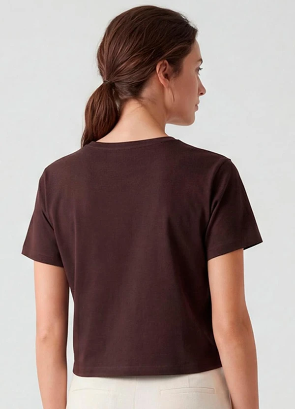 Infinita Cor - Blusa Feminina em Molecotton Viscose Marrom 2