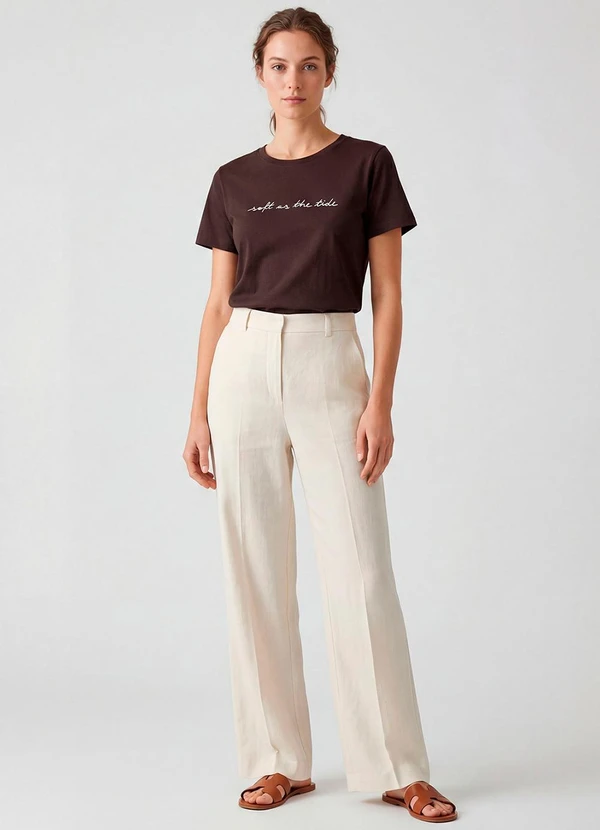 Infinita Cor - Blusa Feminina em Molecotton Viscose Marrom 3