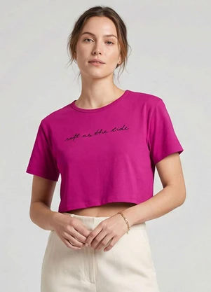 Infinita Cor - Blusa Feminina em Molecotton Viscose Rosa - INFINITA COR