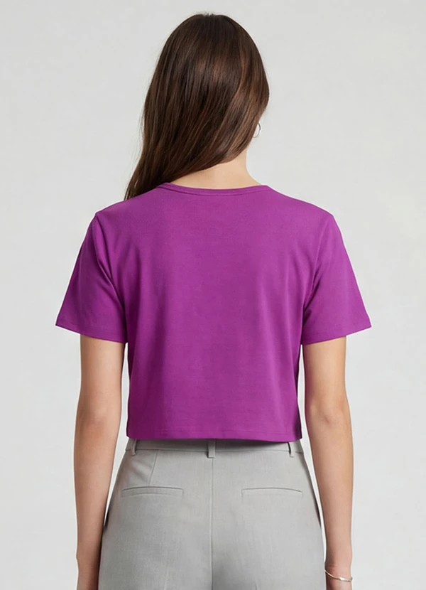 Infinita Cor - Blusa Feminina em Molecotton Viscose Roxo 2