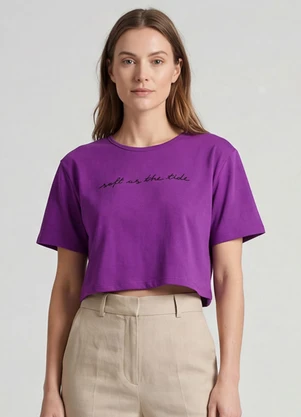Infinita Cor - Blusa Feminina em Molecotton Viscose Roxo - INFINITA COR