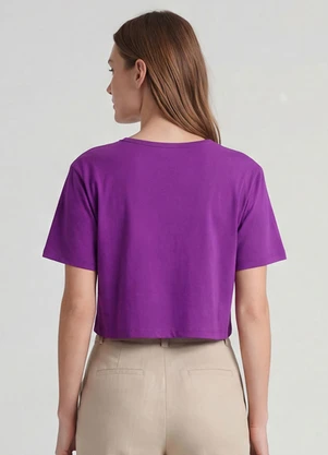 Infinita Cor - Blusa Feminina em Molecotton Viscose Roxo - INFINITA COR