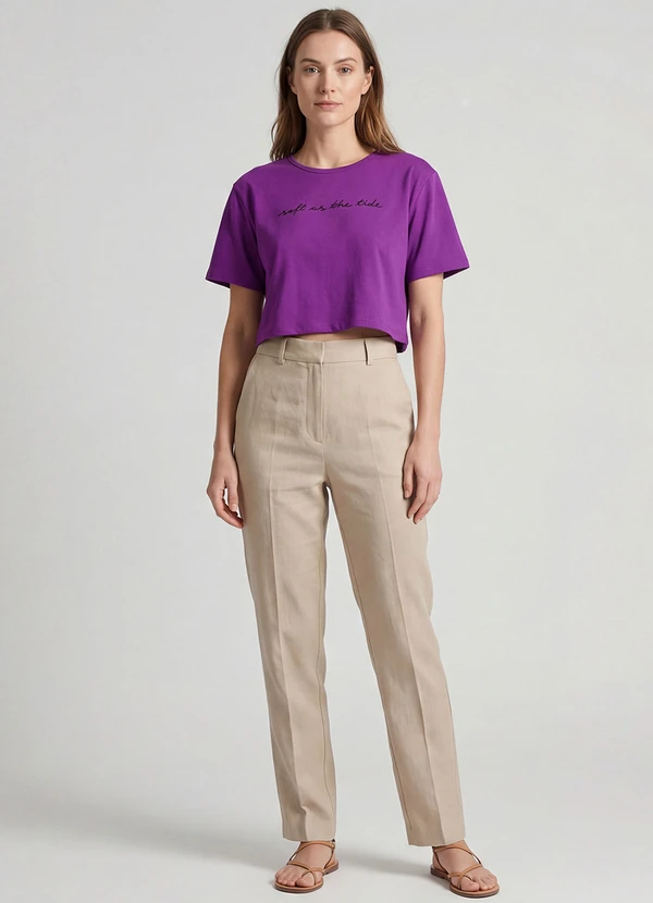 Infinita Cor - Blusa Feminina em Molecotton Viscose Roxo 3