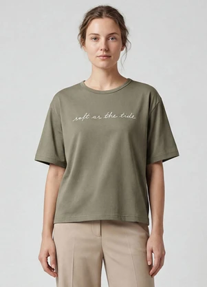 Infinita Cor - Blusa Feminina em Molecotton Viscose Verde - INFINITA COR