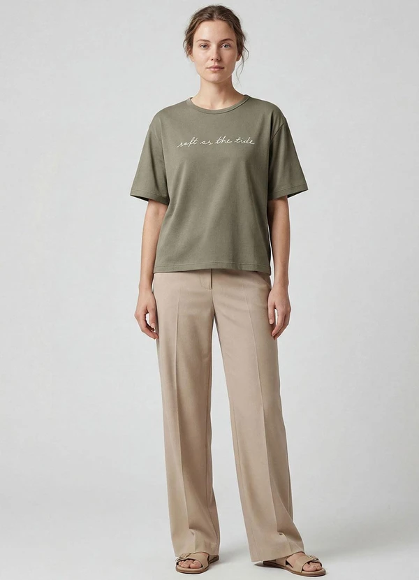 Infinita Cor - Blusa Feminina em Molecotton Viscose Verde 2