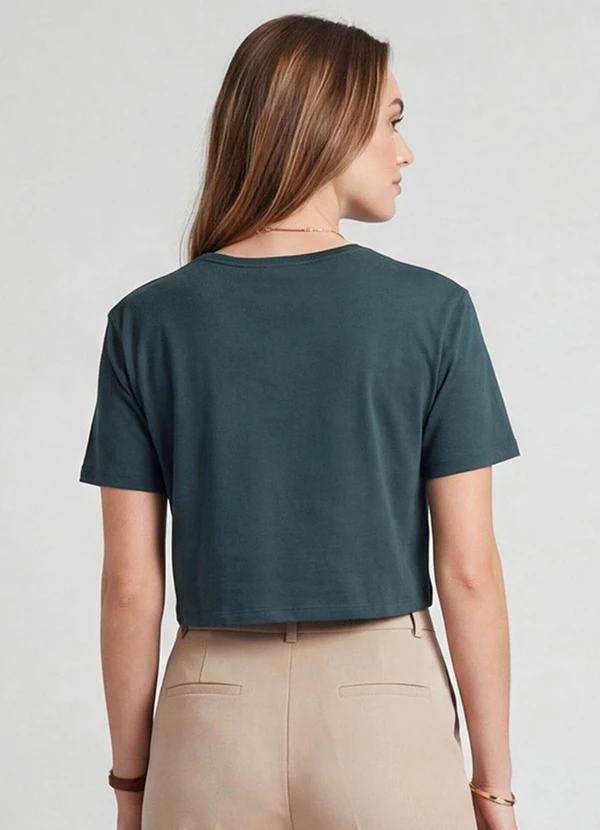 Infinita Cor - Blusa Feminina em Molecotton Viscose Verde 2