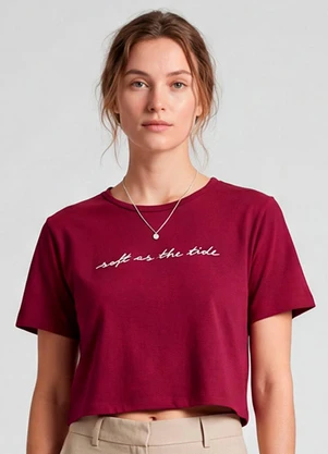 Infinita Cor - Blusa Feminina em Molecotton Viscose Vermelho - INFINITA COR