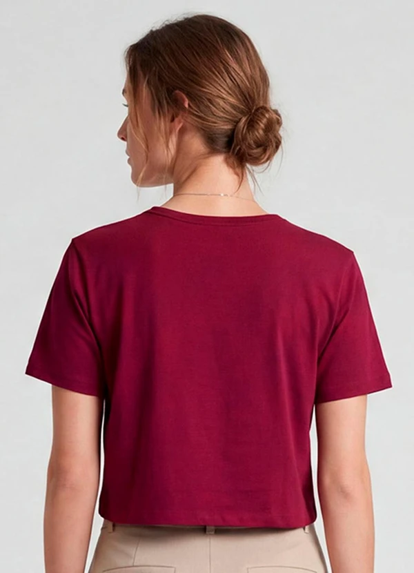 Infinita Cor - Blusa Feminina em Molecotton Viscose Vermelho 2