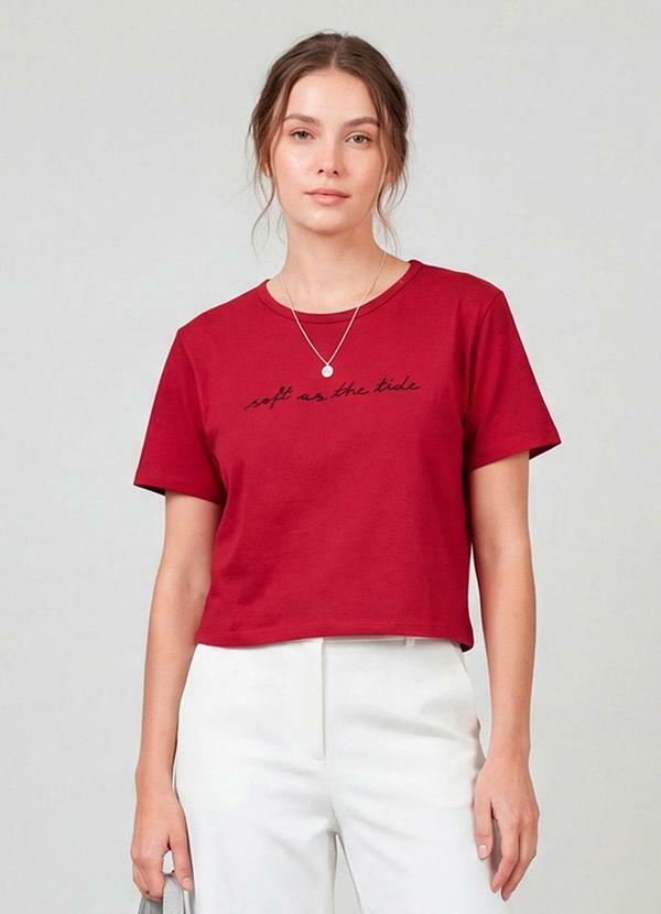 Infinita Cor - Blusa Feminina em Molecotton Viscose Vermelho