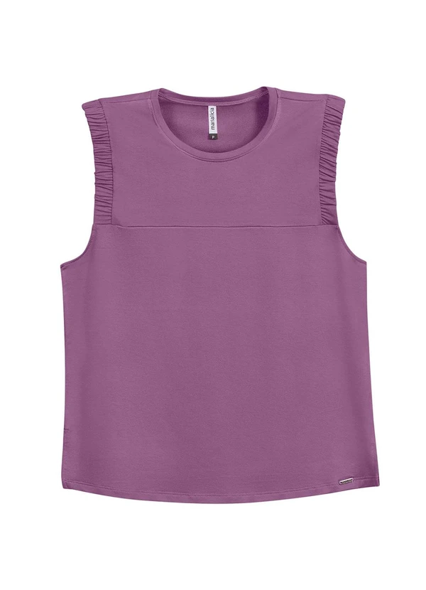 Marialícia - Blusa Feminina em Moletinho Roxo