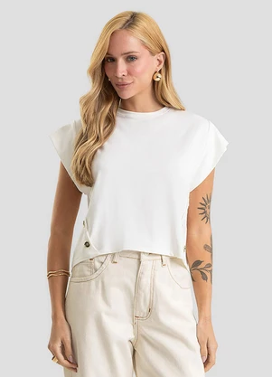Dianna - Blusa Feminina em Molicotton Viscose Light Bege - DIANNA