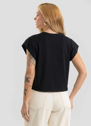Dianna - Blusa Feminina em Molicotton Viscose Light Preto - DIANNA