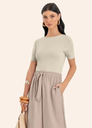 Endless - Blusa Feminina em Poliamida Bege - ENDLESS