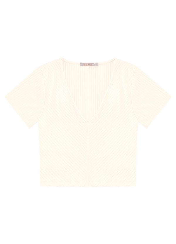 Endless - Blusa Feminina em Ribana Canelada Bege 5