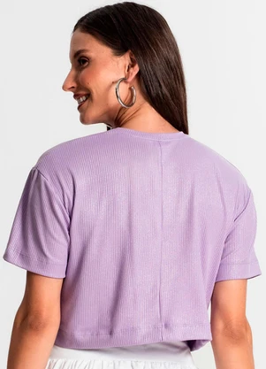 Rovitex - Blusa Feminina em Ribana Canelada Roxo - ROVITEX