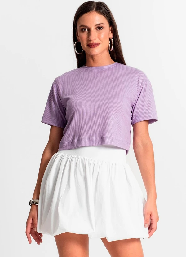Rovitex - Blusa Feminina em Ribana Canelada Roxo 3