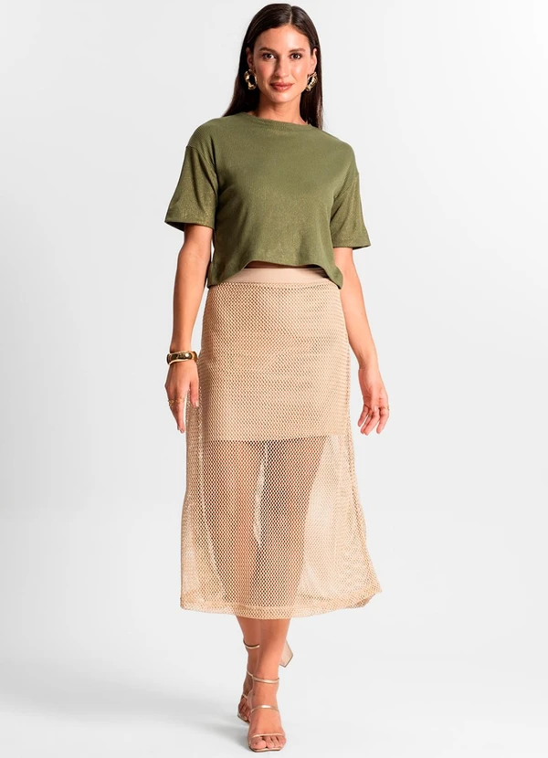 Rovitex - Blusa Feminina em Ribana Canelada Verde 5