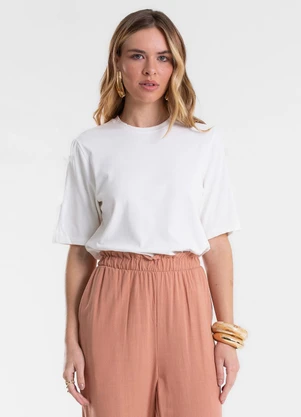 Endless - Blusa Feminina em Ribana com Detalhe Manga Bege - ENDLESS