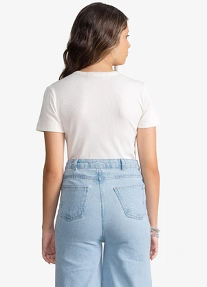 Minty - Blusa Feminina em Ribana com Termocolante Bege - MINTY