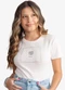 Minty - Blusa Feminina em Ribana com Termocolante Rosa - variação: Bege