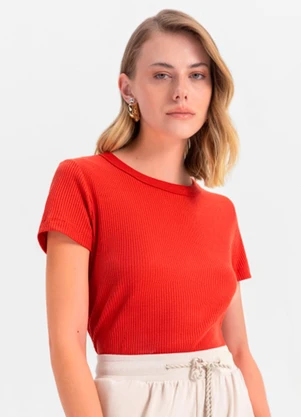Essendi - Blusa Feminina em Ribana Laranja - ESSENDI