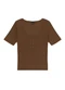 Essendi - Blusa Feminina em Ribana Marrom - variação: Marrom