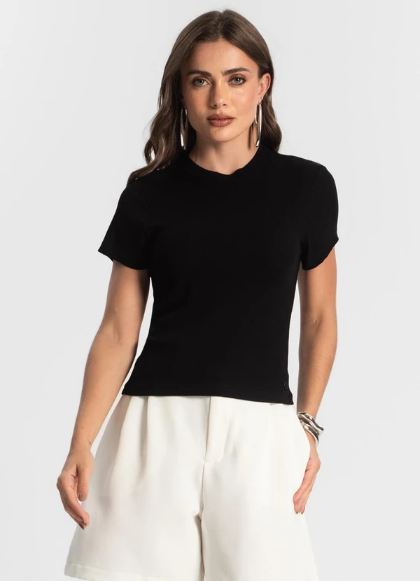 Endless - Blusa Feminina em Ribana Preto 4