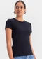 Essendi - Blusa Feminina em Ribana  Preto - variação: Preto