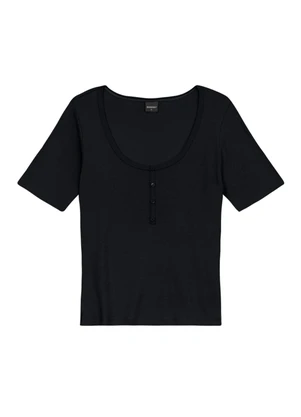 Essendi - Blusa Feminina em Ribana Preto - ESSENDI