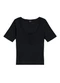 Essendi - Blusa Feminina em Ribana Marrom - variação: Preto
